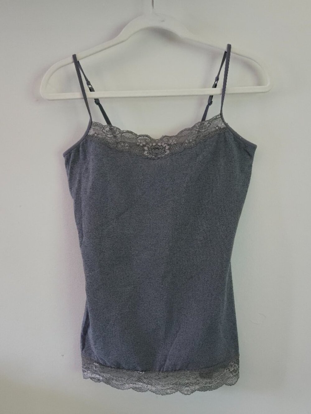 Y2K EXPRESS Lace Trim Cami Layering Tank Top Sexy 2000s Mall Indie Coquette Sz M